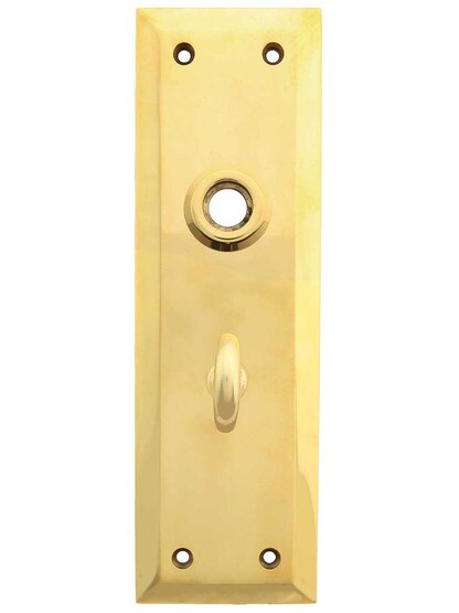 Forged Brass New York Back Plate with Thumb Turn in Polished Brass.